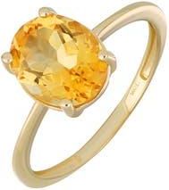 Bony Levy 14K Yellow Gold Oval Semiprecious Stone Ring in 14K Yellow Gold Citrine at Nordstrom Rack, Size 6.5