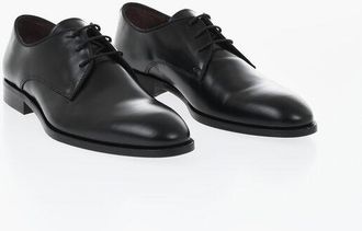 Corneliani Brushed Leather Derby Shoes with Leather Sole size 40,5