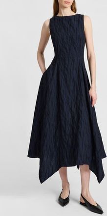 Santorelli Palma Sleeveless Midi Dress in Abstract Jacquard in Midnight at Nordstrom, Size 2