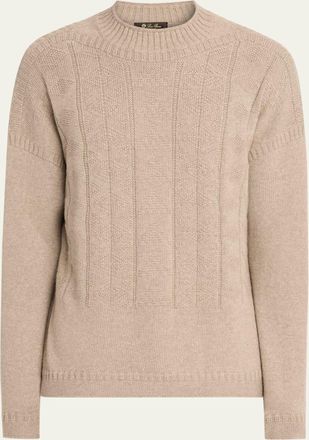 Loro Piana Mens Tyne Cashmere Mock Neck Sweater