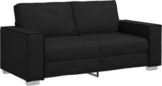 vidaXL Vidaxl - Loveseat Sofa 180 cm with Cushion Black Faux leather