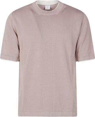 Eleventy T-shirts - Heren - T-shirts - Roze - XL - Tops