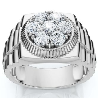 Pompeii3 Mens 3/4Ct Diamond Anniversary Wedding Ring 14k Gold Lab Grown