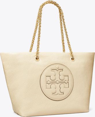 Tory Burch Womens Ella Patent Chain Tote, One Size