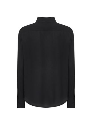 Blanca Vita Womens Onyx Crepe Corten Shirt Polyester