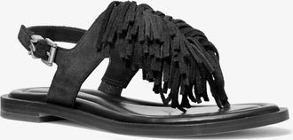 Michael Kors Indra Fringed Suede Sandal