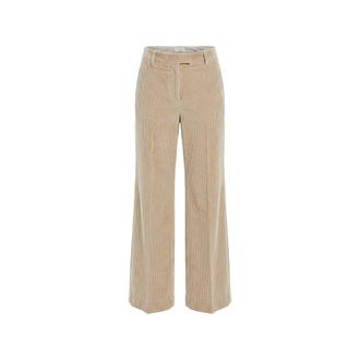 Brunello Cucinelli Corduroy-effect Straight-leg Trousers