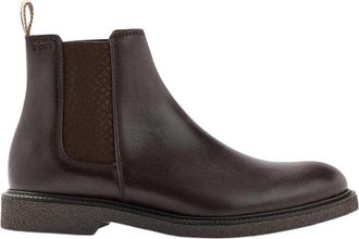 HUGO BOSS Heren Tunley Leren Chelsea Laarzen (Bruin)