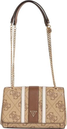 Guess Noelle Logo Schoudertas - Dames - Schoudertassen - Bruin - ONE Size - Leer - Tassen