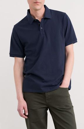Seasalt Cornwall Balefire Organic Cotton Polo in Maritime at Nordstrom, Size Xxx-Large