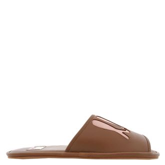 Bally Nappa Leather Logo Slide Sandals, Brand Size 37 ( US Size 6.5 )