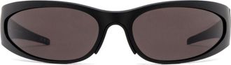 Balenciaga Reverse XP Wrap oval-frame sunglasses - women - Acetate - 77 - Black
