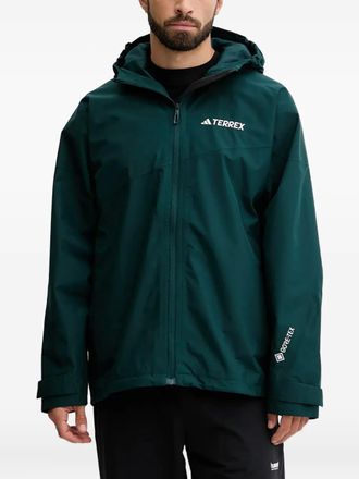 adidas zip-fastening jacket - men - Recycled Polyester/Polyethylene/Gore-Tex - S - Green