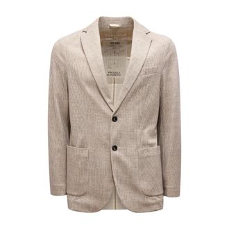 Circolo 1901 Formal Blazers, male, Beige, Size: XL Giacca Piquet Pied-de-poule