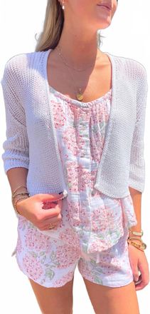Forte_Forte Gummy Organic Cotton Blend Rib Knit Cardigan In White