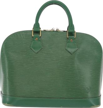 Louis Vuitton Alma Handbag Epi Leather Green Leather Handbag (Pre-Owned)