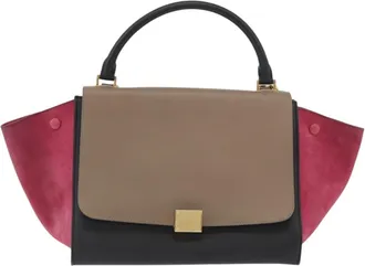 Celine Trapeze Leather With Suede Multicolour Leather Handbag (Pre-Owned)