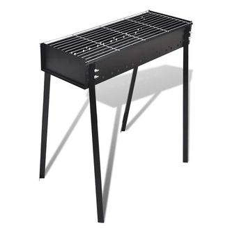 vidaXL Barbacoa De Carb&oacute;n Cuadrada Con Soporte Vidaxl