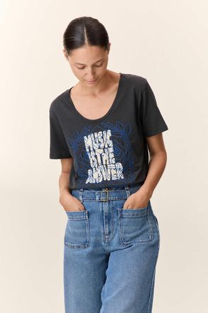 Leon & Harper T-shirt met tekst, korte mouwen, TIZIA