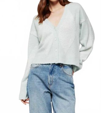 Brodie Miriam Sequin Cardigan In Pearl Blue