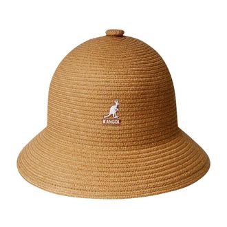 Kangol Hats, male, Beige, Size: L Beige Linen Fisherman Hat with Embroidered Logo