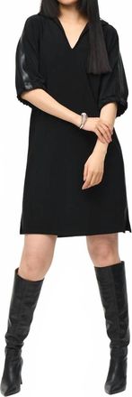 Joseph Ribkoff Cutaway Slit Mini Dress In Black
