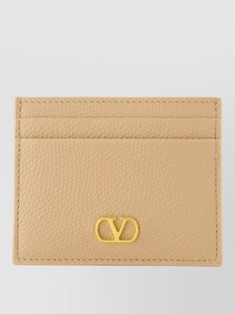 Valentino card holder vlogo signature textured finish