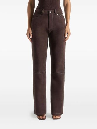 Mani&egrave;re De Voir Kalie straight-leg jeans - Brown