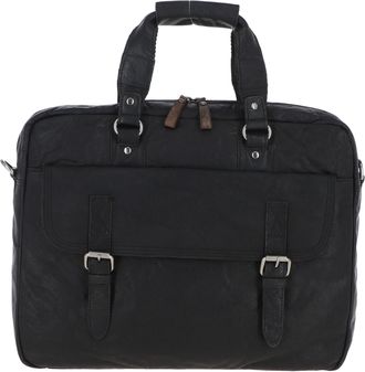 Ashwood Leather Mens Stefano Real Vintage Laptop Work Bag - Black - One Size