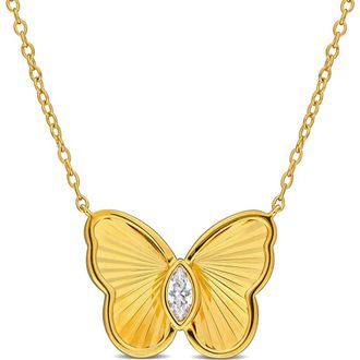 Delmar Butterfly Pendant Necklace in White at Nordstrom Rack
