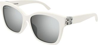 Balenciaga Luxe Glam Zonnebrillencollectie - Dames - Zonnebrillen - Wit - 57 MM - Accessoires