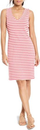 Nic+Zoe Stripe Sleeveless Cotton & Modal Tank Dress in Pink Multi at Nordstrom, Size Large