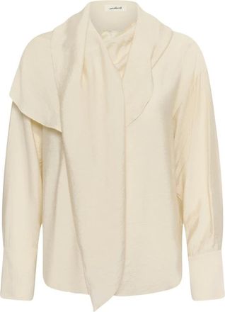 Soaked In Luxury SLLeodora Merapi V-neck Blouse - Dames - Blouses - Beige - S - Overhemden
