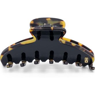 Alexandre de Paris Notre Dame Acetate Hair Claw Clip in Black And Tortoise at Nordstrom