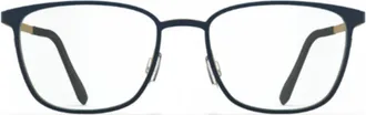 Blackfin Bf1050 Skagen Rectangular Beta Titanium Eyeglasses with Gold Accents