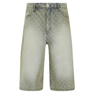 Misbhv Denim Shorts, female, Blue, Size: W27 Monogram Ocean Washed Denim Shorts