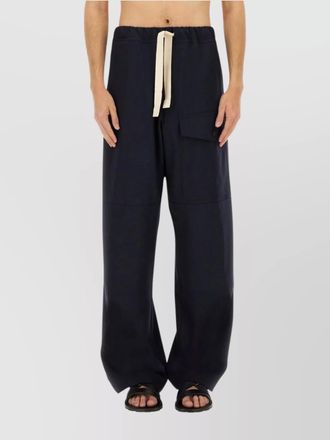 Dries Van Noten wide leg cotton trousers and pockets