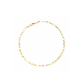 Canaria Canaria 2.5mm 10kt Yellow Gold Figaro-Link Anklet