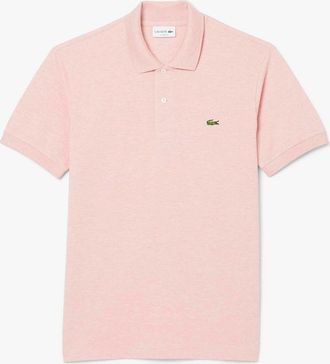 Lacoste Mens Classic Fit L.12.12 Marl Polo Shirt - Pink - Size: 40