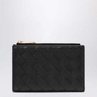Bottega Veneta Medium black Bi-Fold wallet in Intrecciato