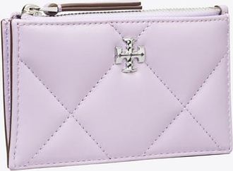 Tory Burch Womens Kira Diamond Quilt Zip Card Case, One Size