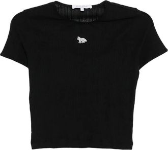 Maison Kitsun&eacute; T-shirt con logo - Nero