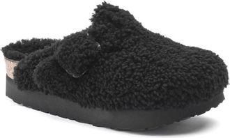 Papillio Womens Boston Big Buckle Flex Platform Clog In Teddy Black