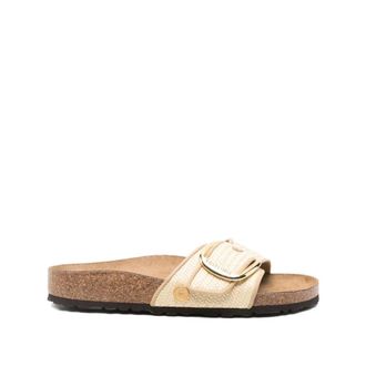 Birkenstock Geweven Band Sandalen Gouden Details - Dames - Sandalen - Beige - 36 EU - Schoenen