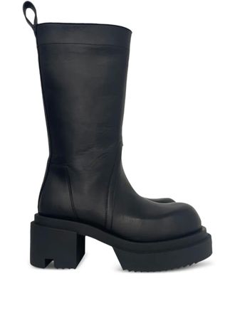 Rick Owens 60mm pull-tab boots - women - Calf Leather/Rubber/Calf Leather - 37 - Black