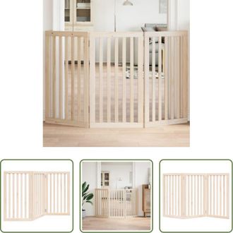 vidaXL vidaXL Cancelletto in legno - Cancelletto per cani pieghevole a 3 pannelli 150 cm in legno di pioppo