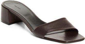 The Row Chocolate Block Heel Sandal in Lacquer Brown at Nordstrom, Size 10.5Us