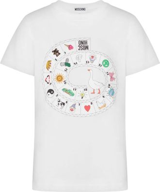 Moschino T-shirt met grafische print - Wit