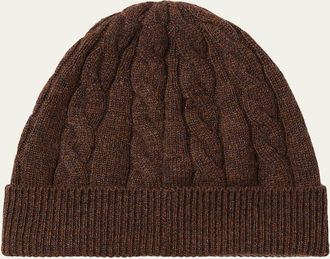 Loro Piana Cedar Cable-Knit Cashmere Beanie