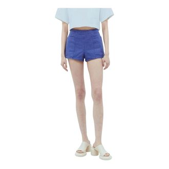Max Mara Dames, Korte broeken, Paars, Maat: 2XS Denim